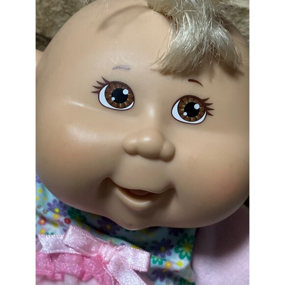 Cabbage Patch Kids Baby Doll 2004 Outfit Pink  Floral Pattern Plush and Vinyl - Picture 3 of 13